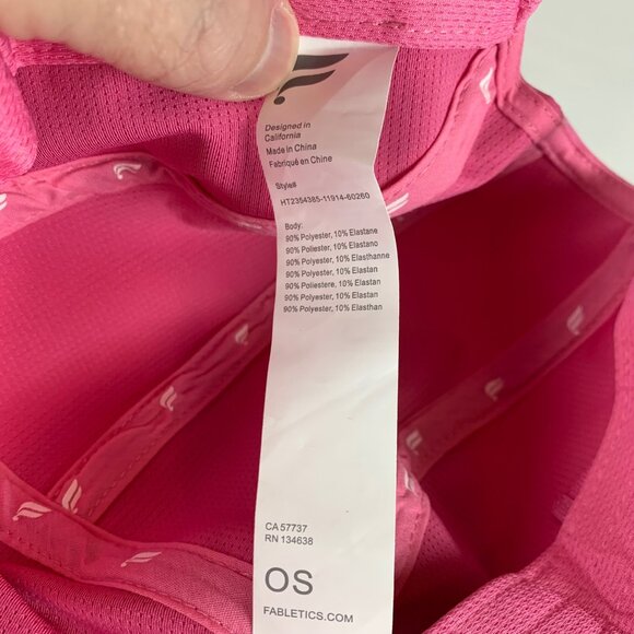 Fabletics Womens Pink 7-Panel Relaxed Fit Strapback Adjustable Hat New - Picture 5 of 5